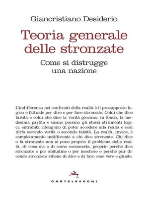 cover image of Teoria generale delle stronzate